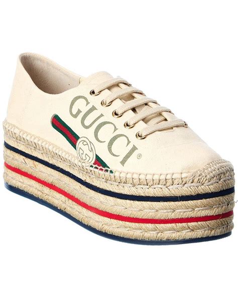 gucci white espadrilles|Gucci espadrilles denim.